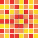 MOSAICO ENMALLADO 20X20 MIX NARANJA BRILLO (Espesor 6 mm) - FBR